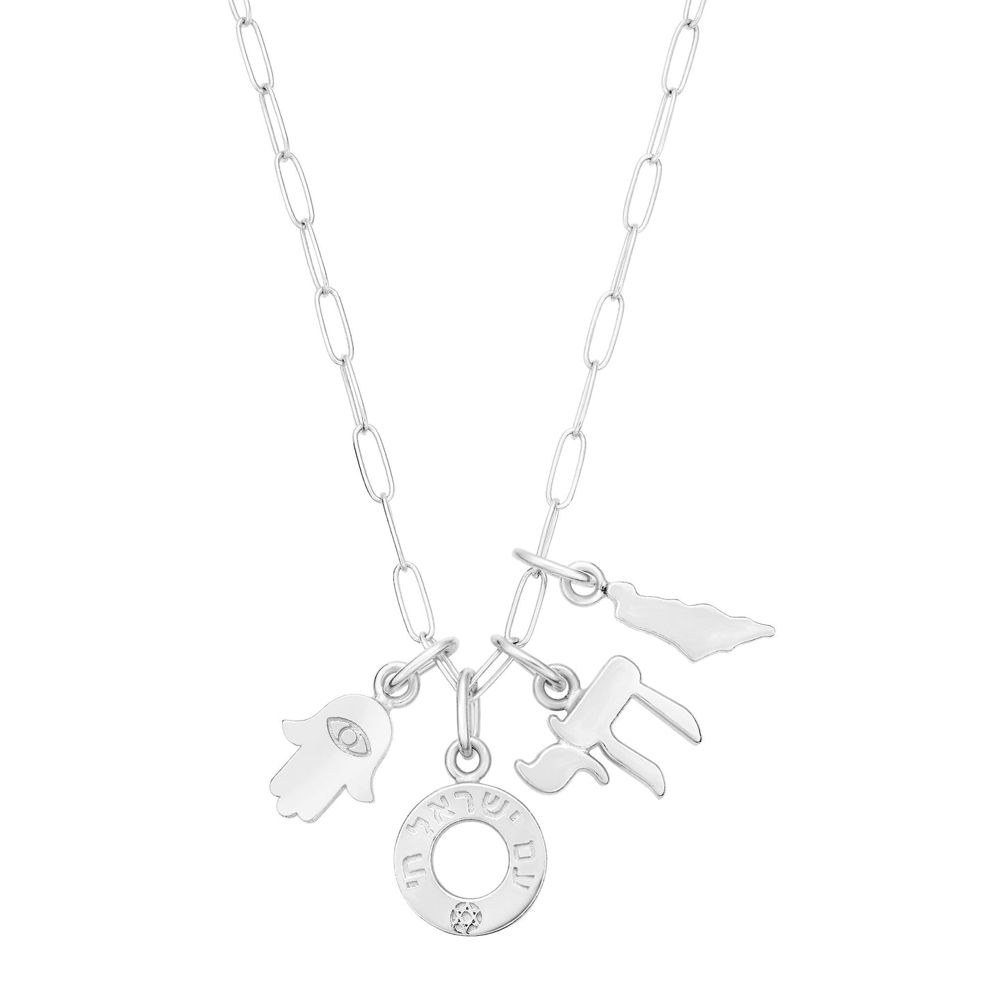Mini Am Yisrael Chai Charm Necklace | LeahJessica Jewelry