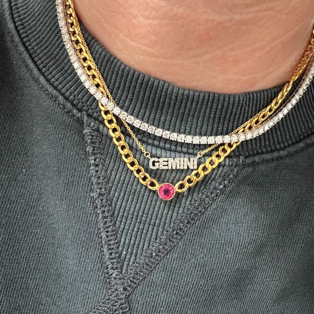 Mini Diamond Zodiac Necklace