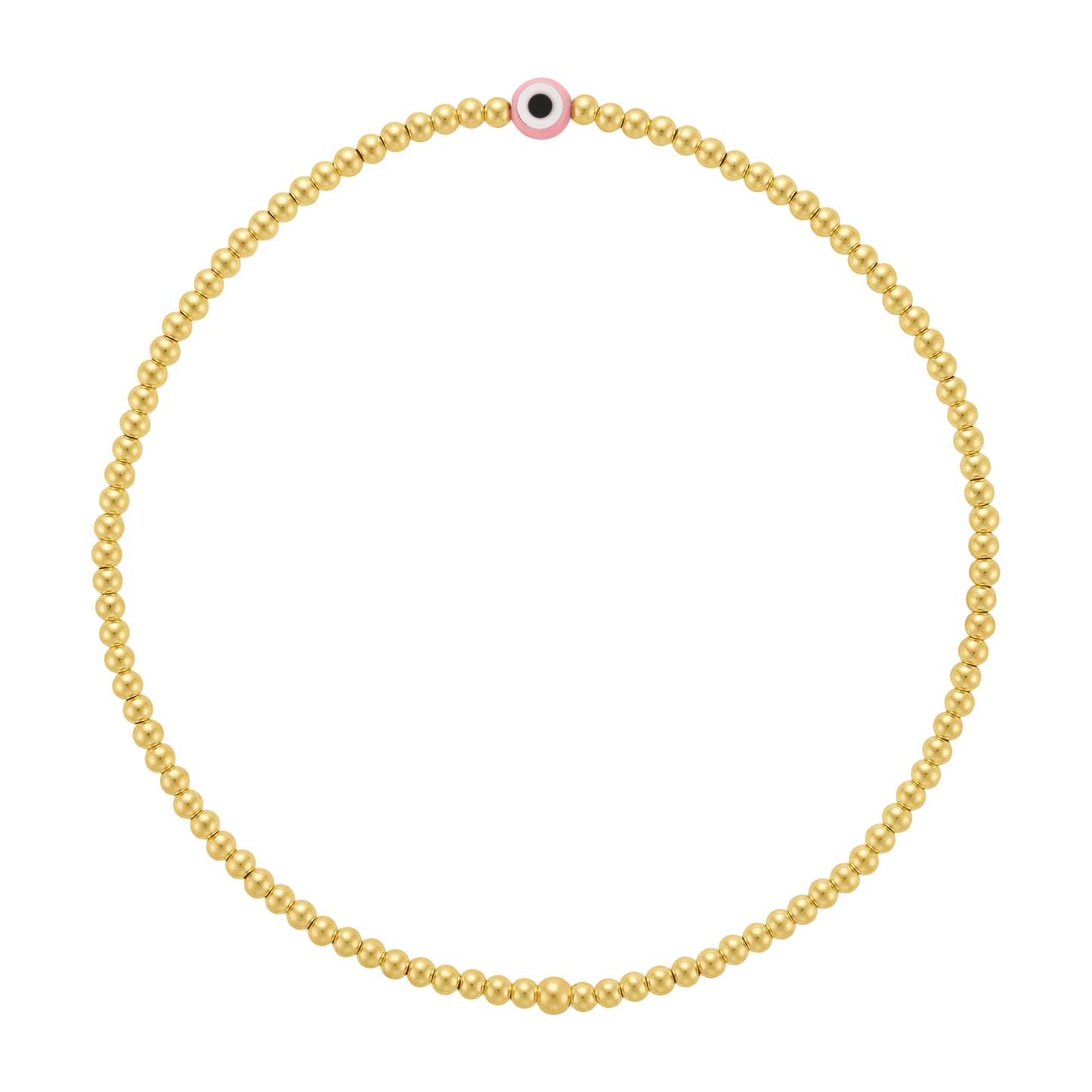 Bead Bracelet - Pink Evil Eye | LeahJessica Jewelry