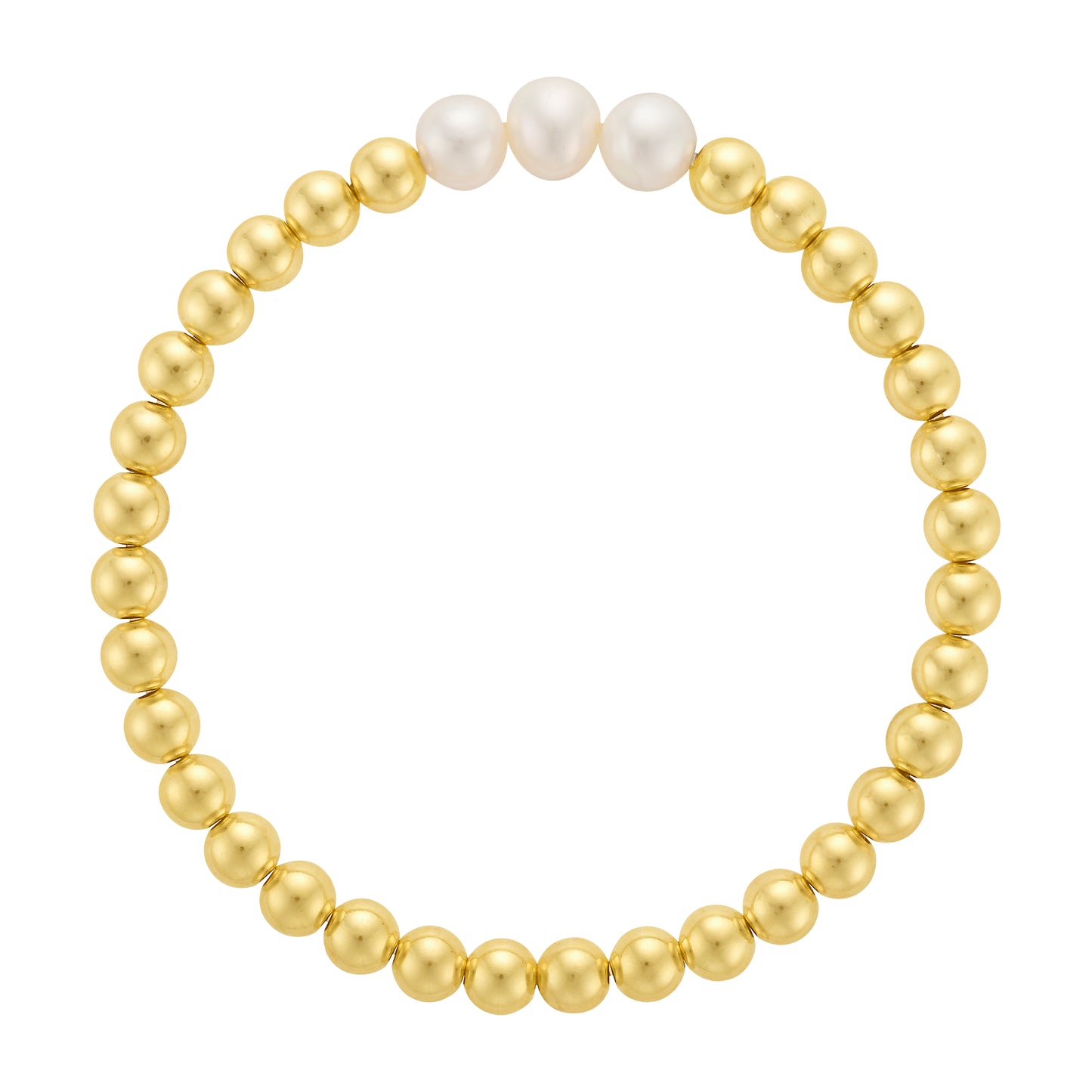 Bead Bracelet with 3 Freshwater Pearls | LeahJessica Jewelry