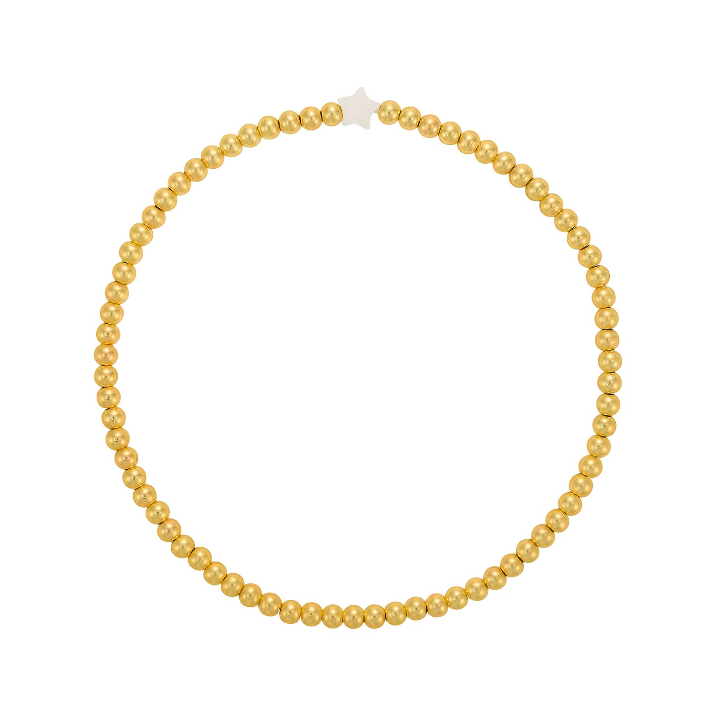 Gold Filled Bead Bracelet with Star