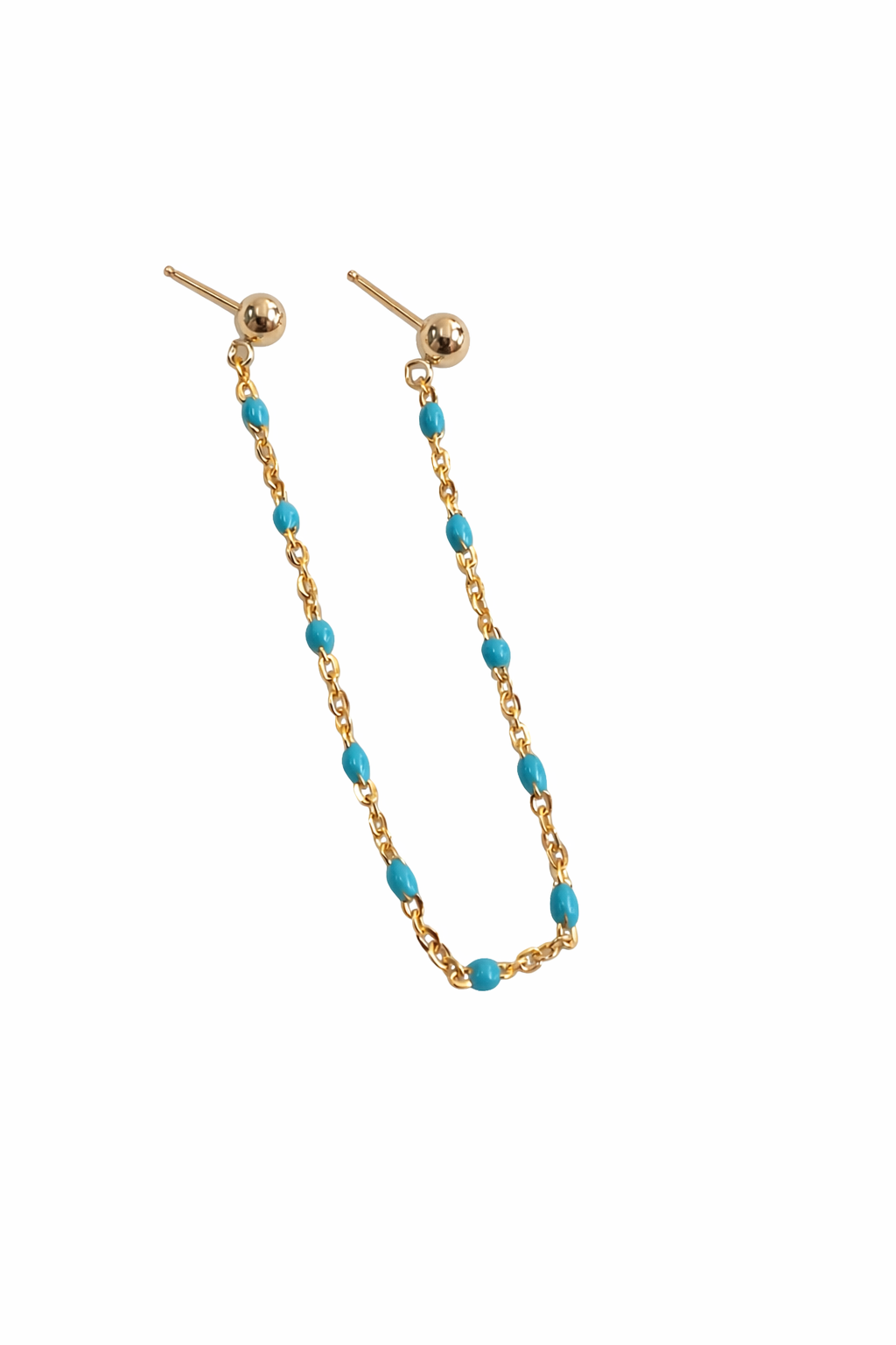 Something Blue Chain Earring (Sold Individually)