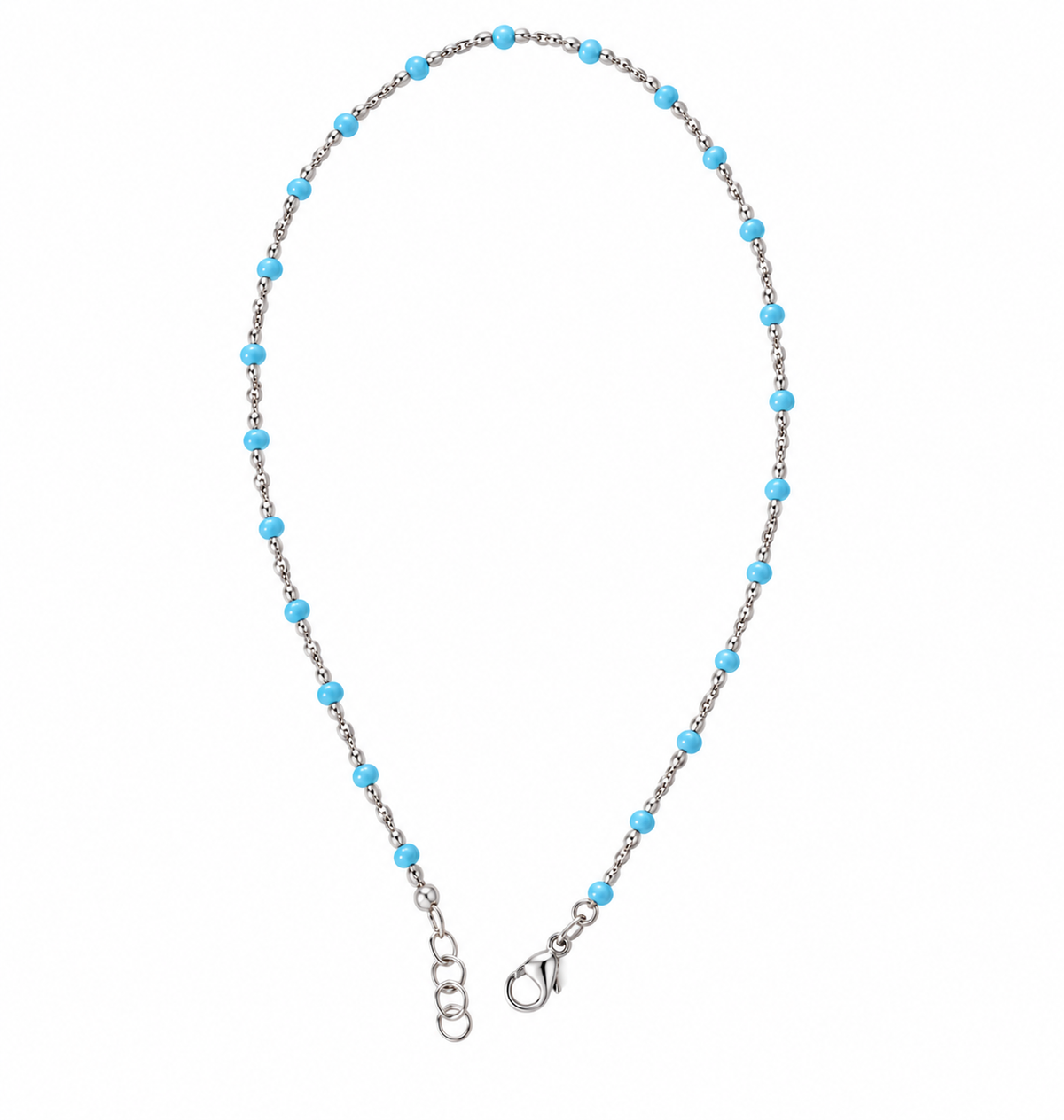 Something Blue Sterling Silver Anklet