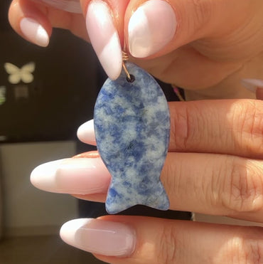 Something Blue Fish Pendant