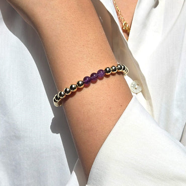 Amethyst & Bead Bracelet 