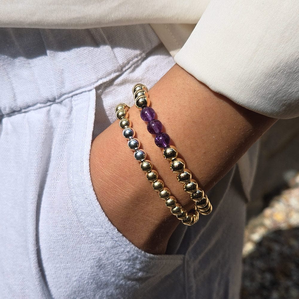 Amethyst & Bead Bracelet | LeahJessica Jewelry
