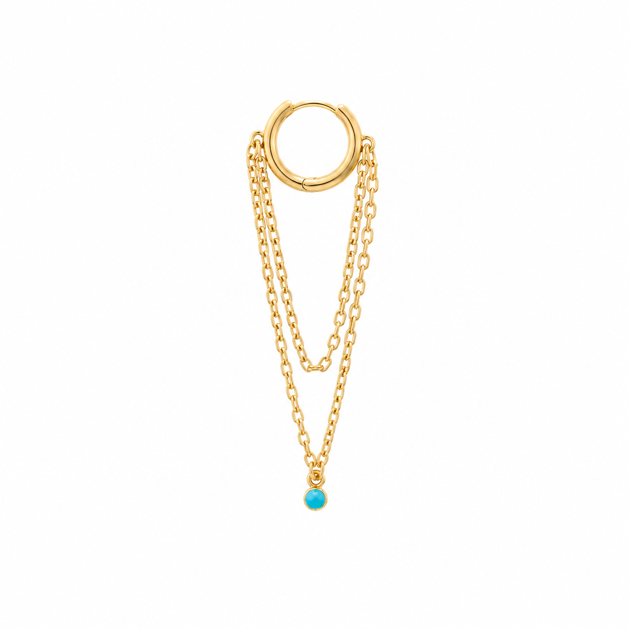 Something Blue Double Chain Hoop (Sold Individually)