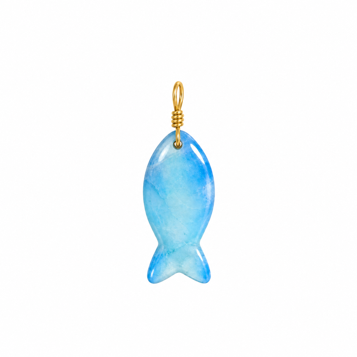 Something Blue Pearl & Fish Necklace