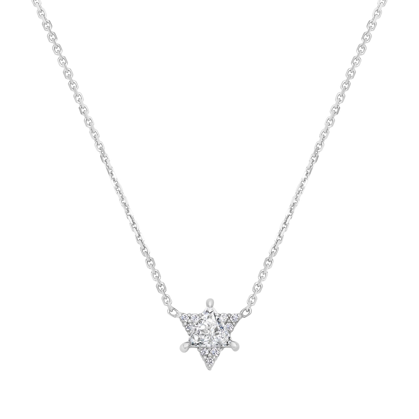 Diamond Star of David Necklace