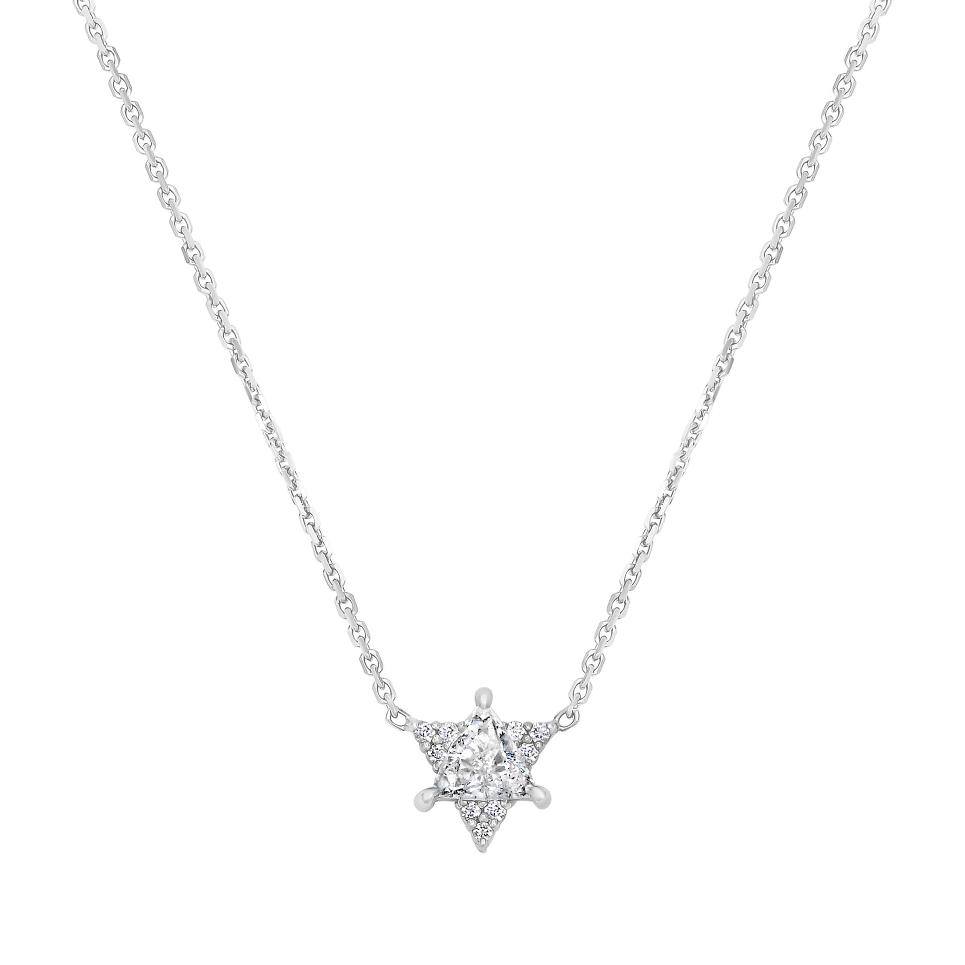 Diamond Star of David Necklace