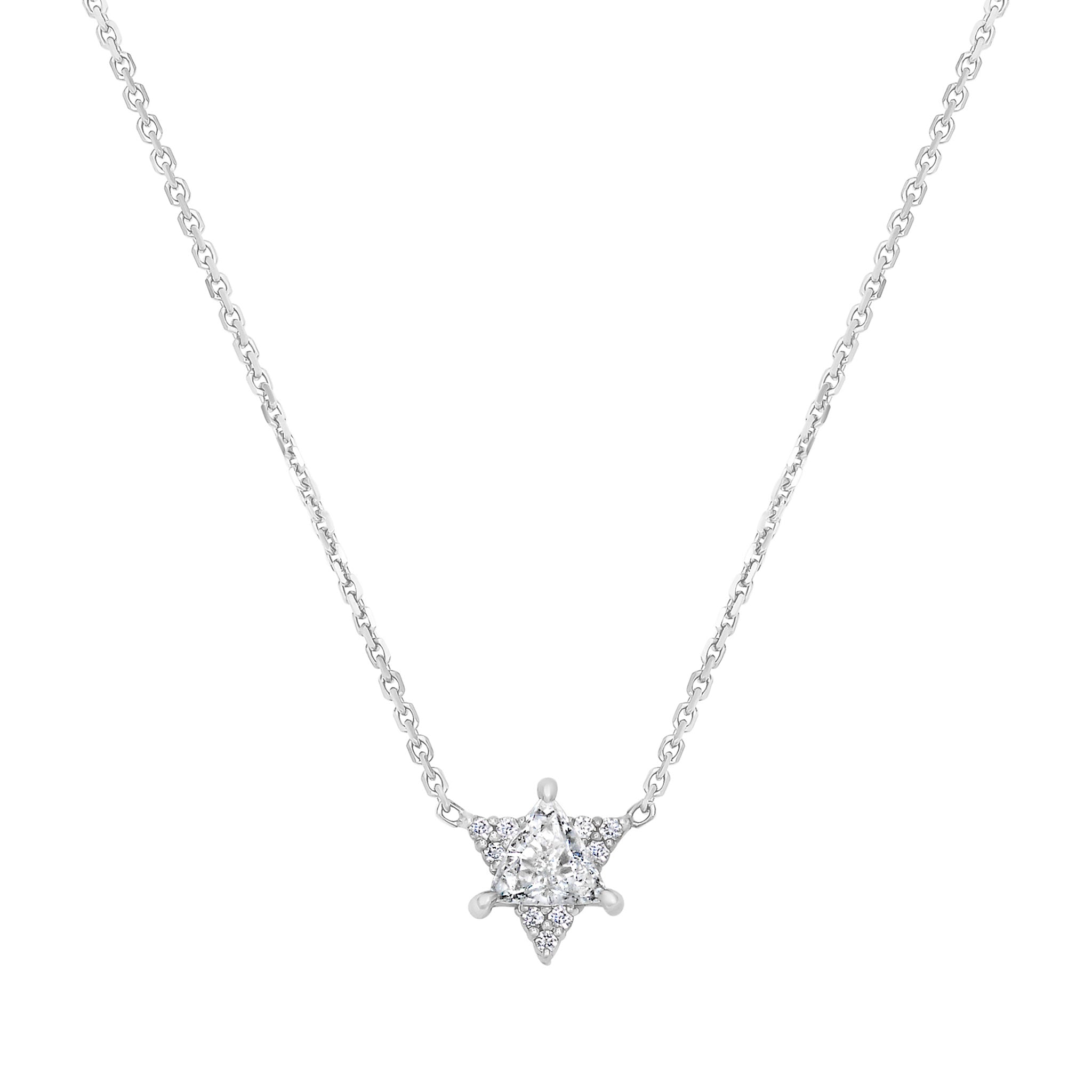 Diamond Star of David Necklace