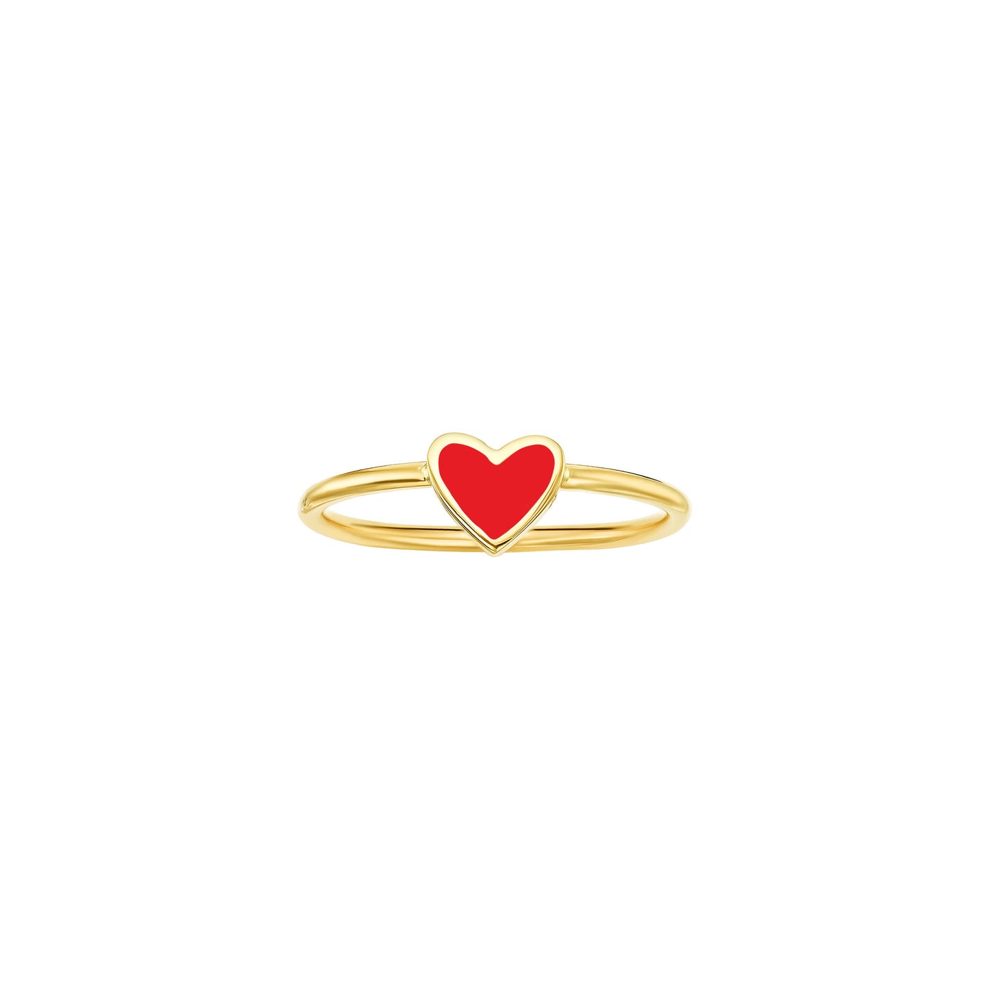 Enamel Corazon Ring