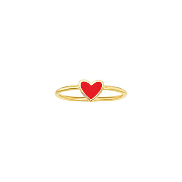 Enamel Corazon Ring