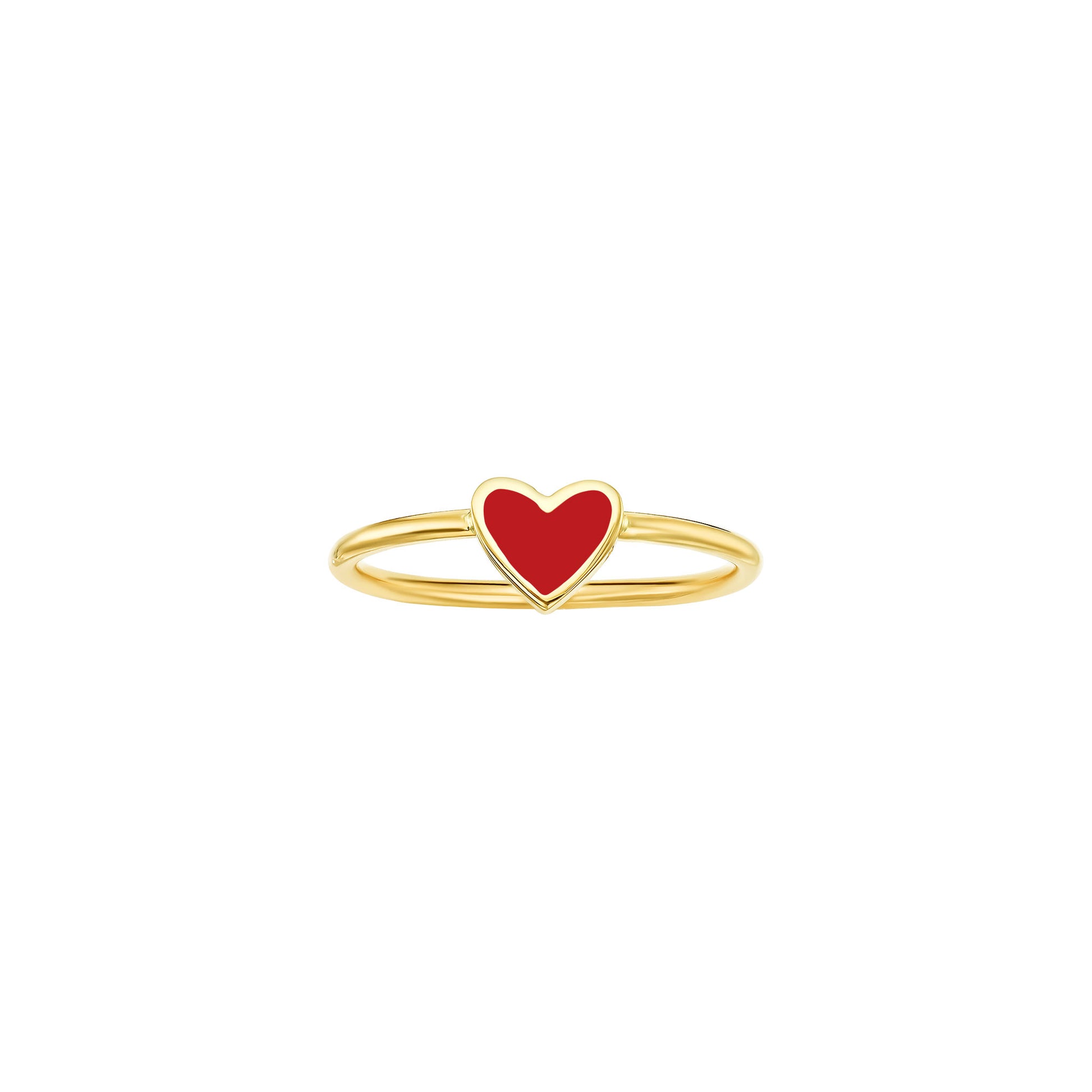 Enamel Corazon Ring