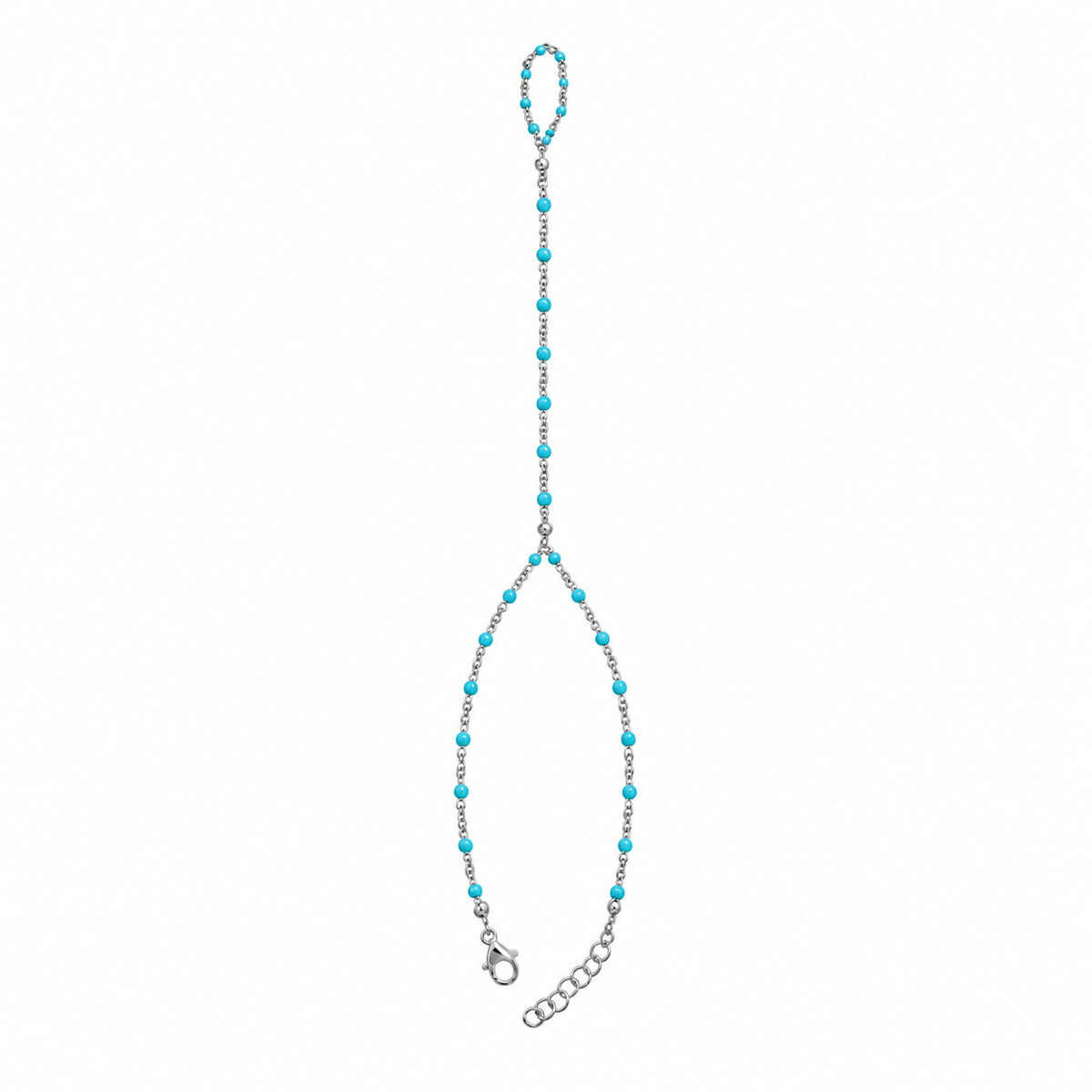 Something Blue Silver Hand Chain