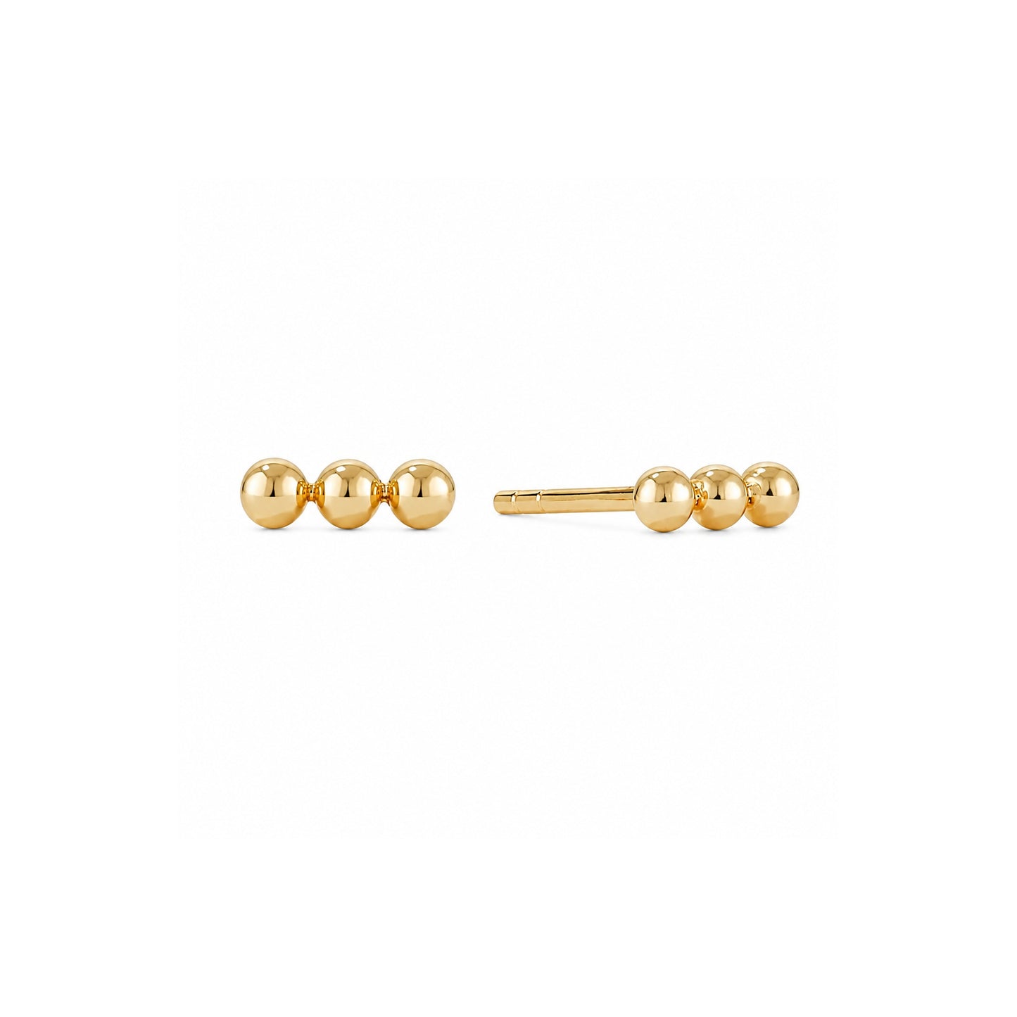 Something Blue Mini 3 Dot Earring Stud (Sold Individually)