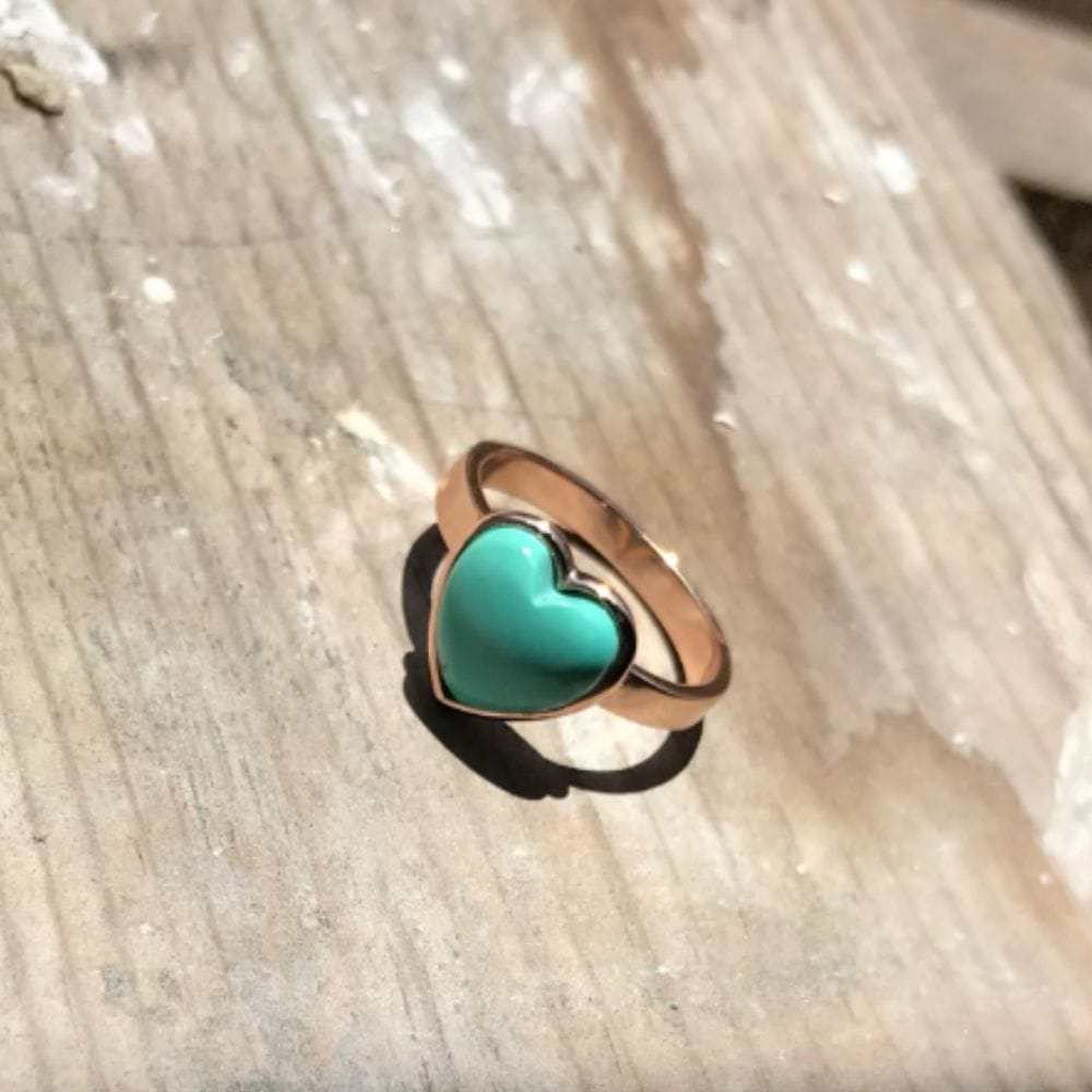 LeahJessica Turquoise Heart Ring 