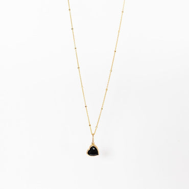 Black Onyx Heart Charm