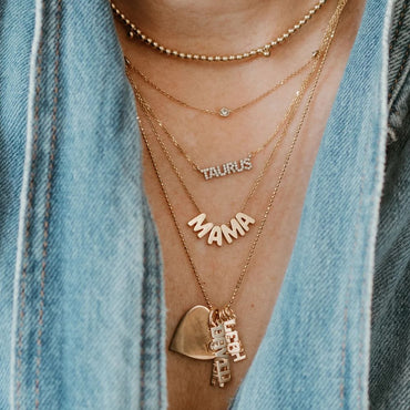 Mini Diamond Zodiac Necklace