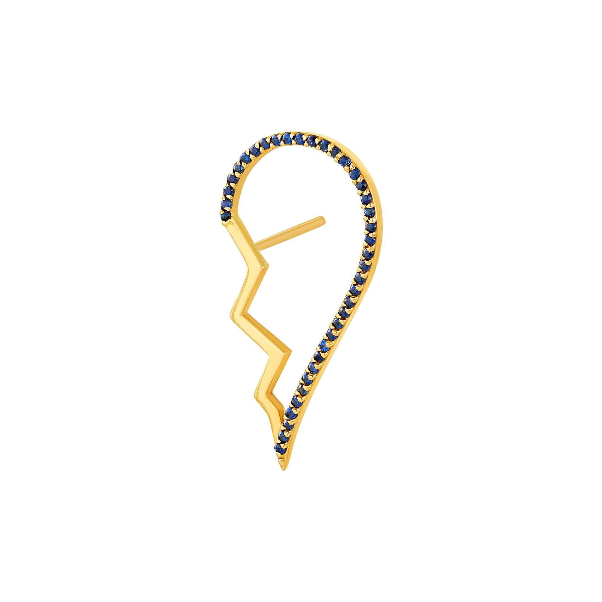 Heart Stud Sapphire Earring | LeahJessica Jewelry