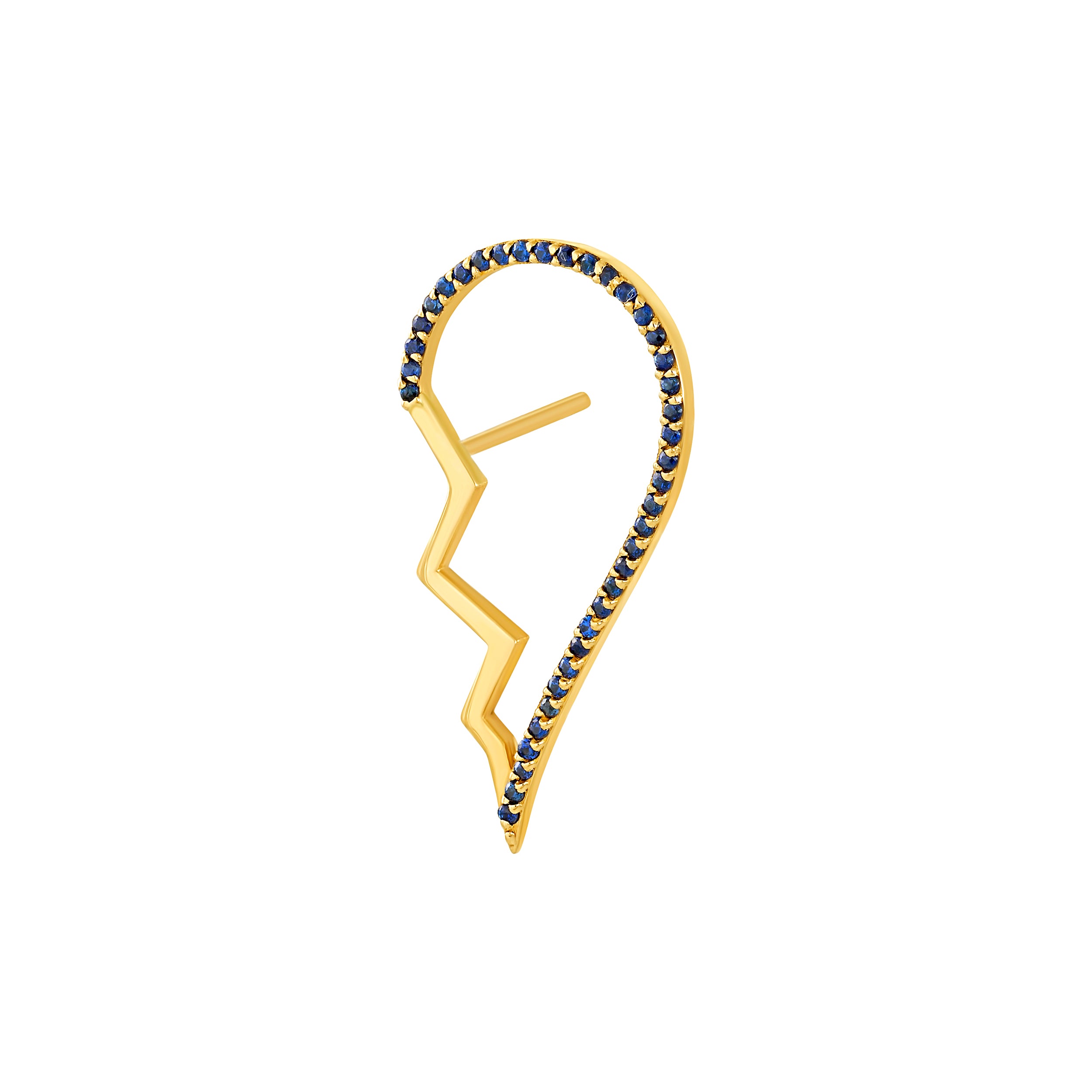 Heart Stud Sapphire Earring | LeahJessica Jewelry