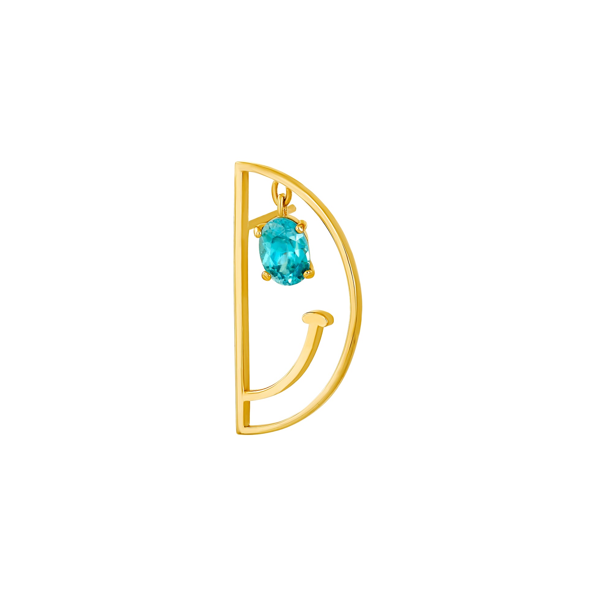 Small Happy Face Stud Earring LeahJessica Jewelry