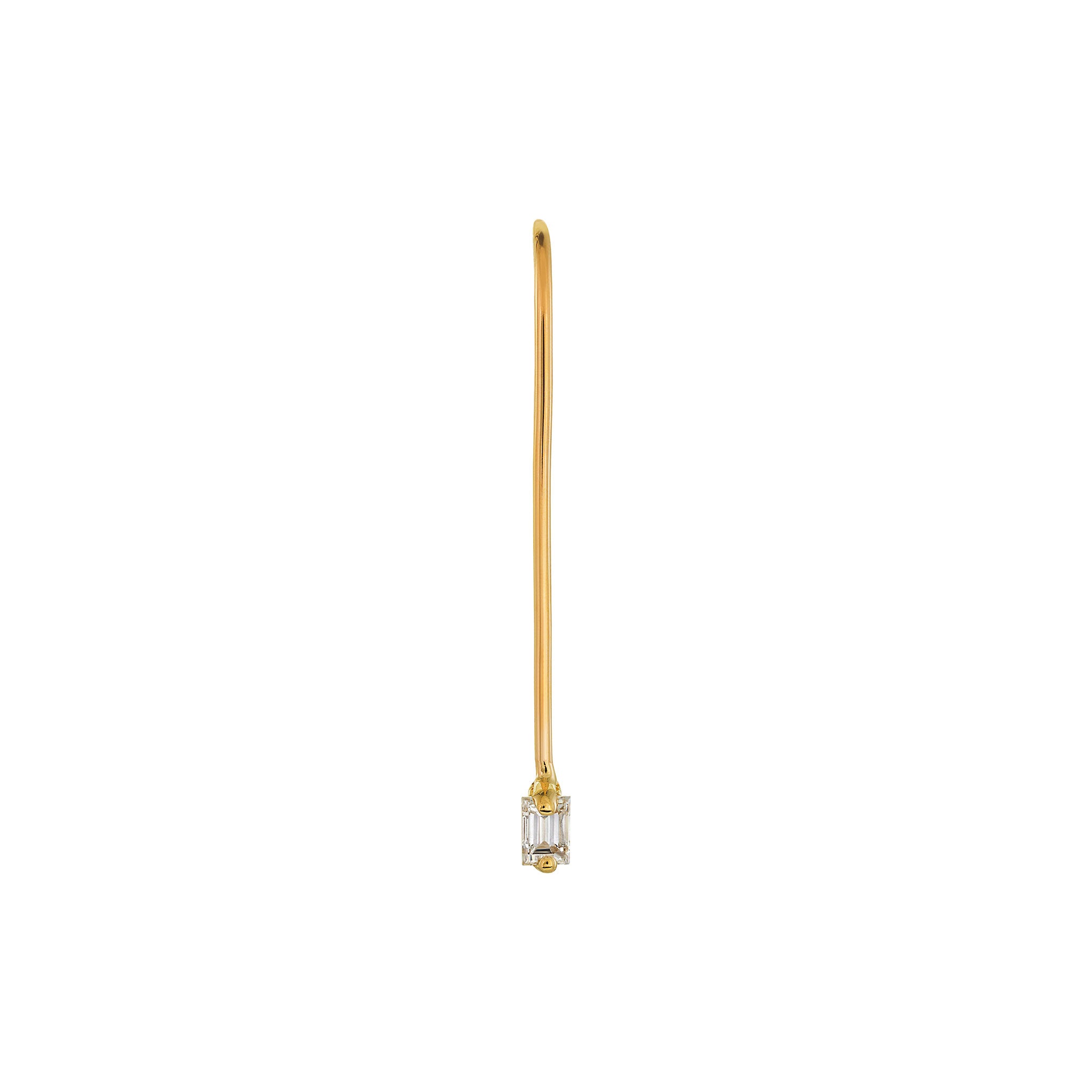 Guera Mini Baguette Wire Stud Earring |LeahJessica Jewelry