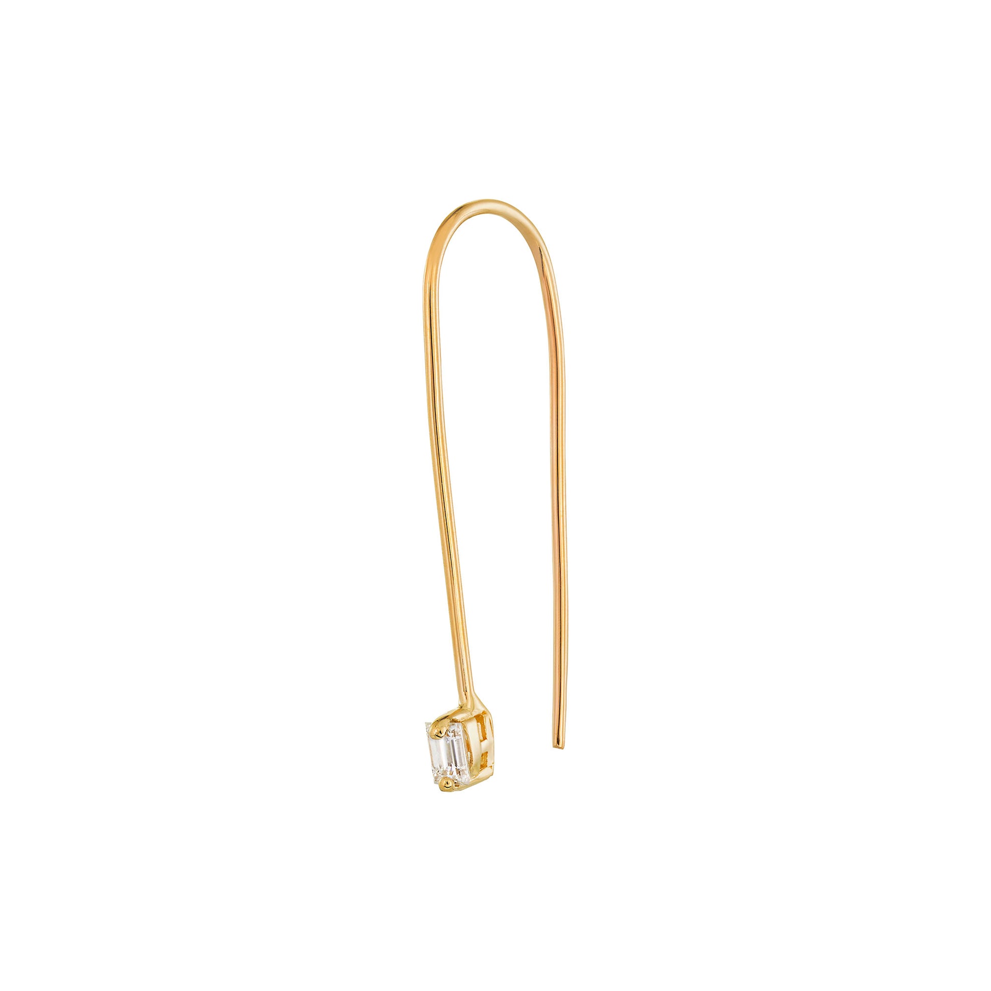 Guera Mini Baguette Wire Stud Earring  LeahJessica Jewelry