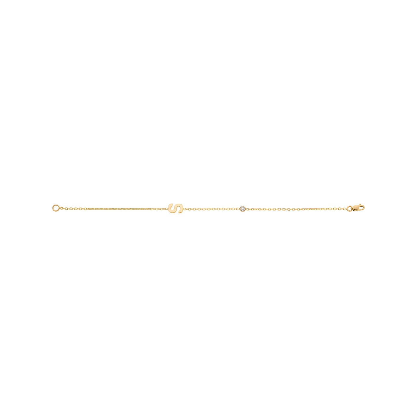 LeahJessica Letter & Diamond Bracelet