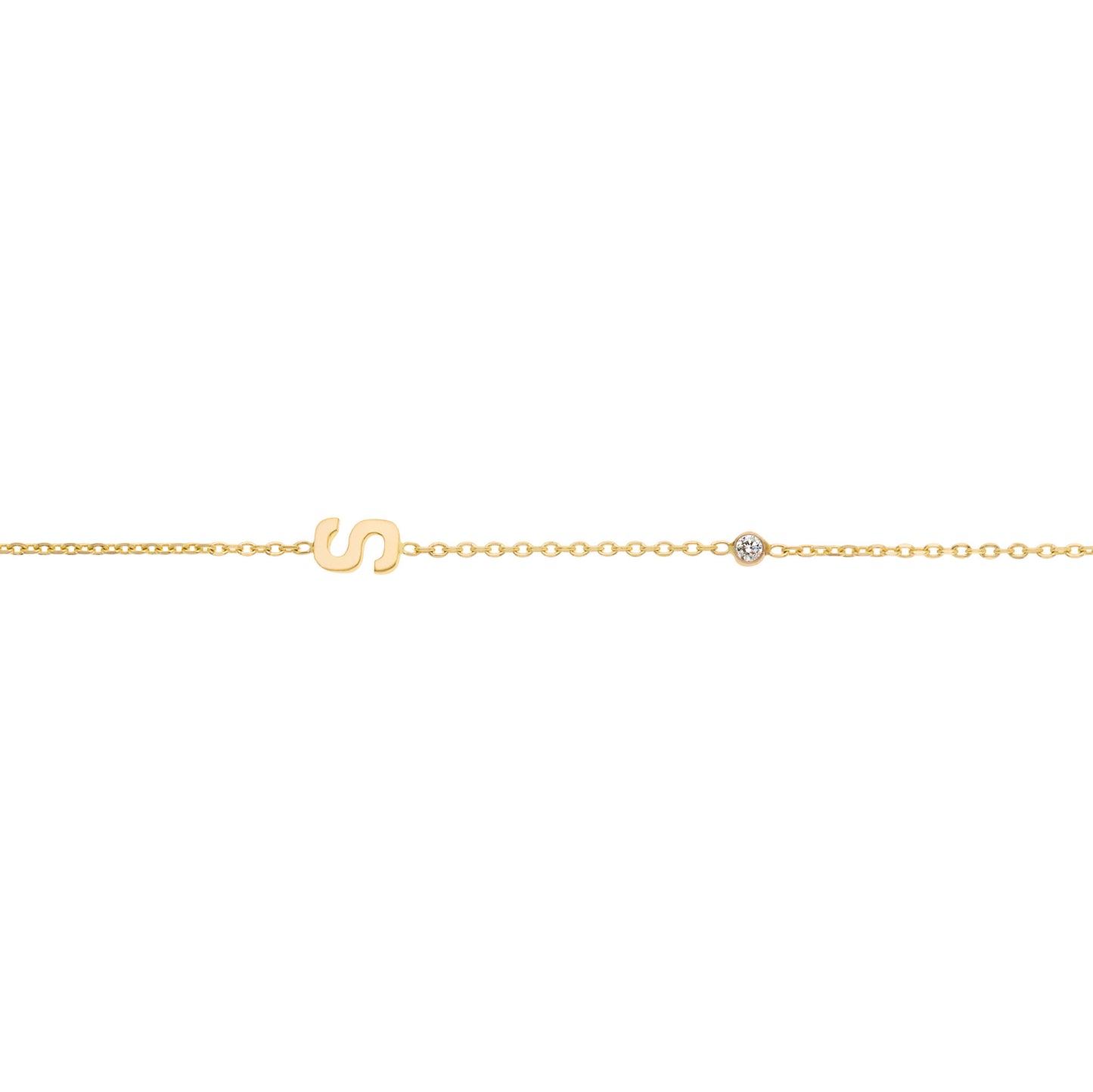 LeahJessica Letter & Diamond Bracelet