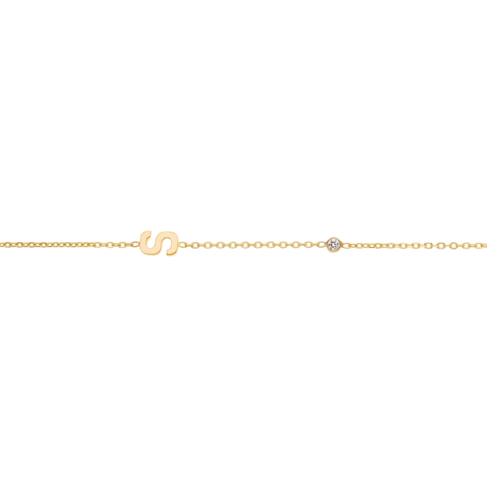 LeahJessica Letter & Diamond Bracelet