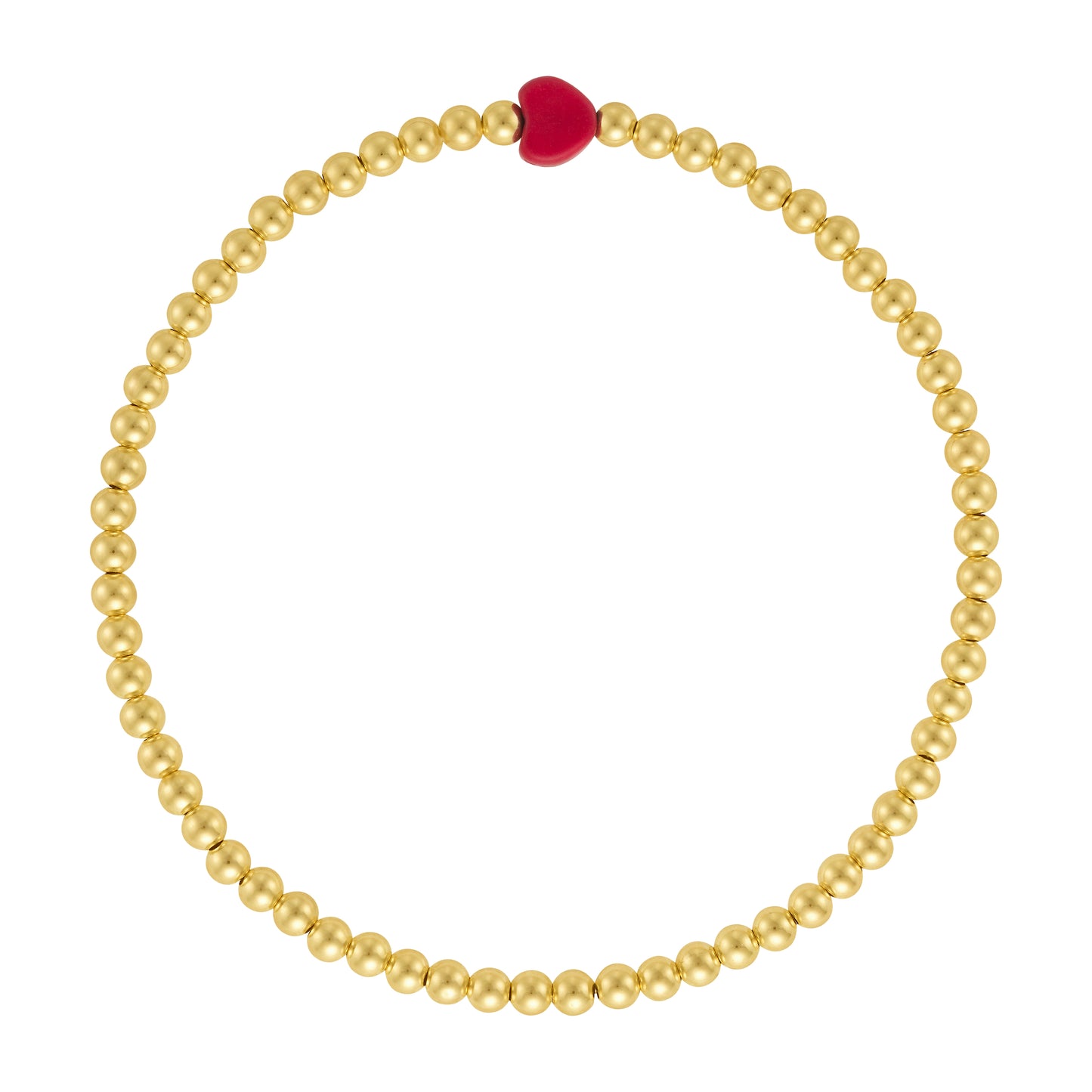 Bead Bracelet - Red Howlite Heart | LeahJessica Jewelry