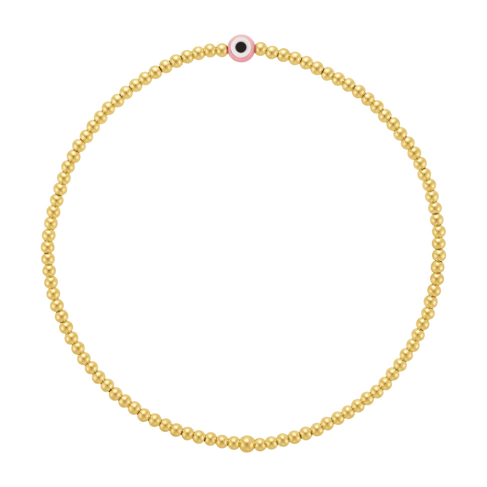 Bead Bracelet - Pink Evil Eye | LeahJessica Jewelry