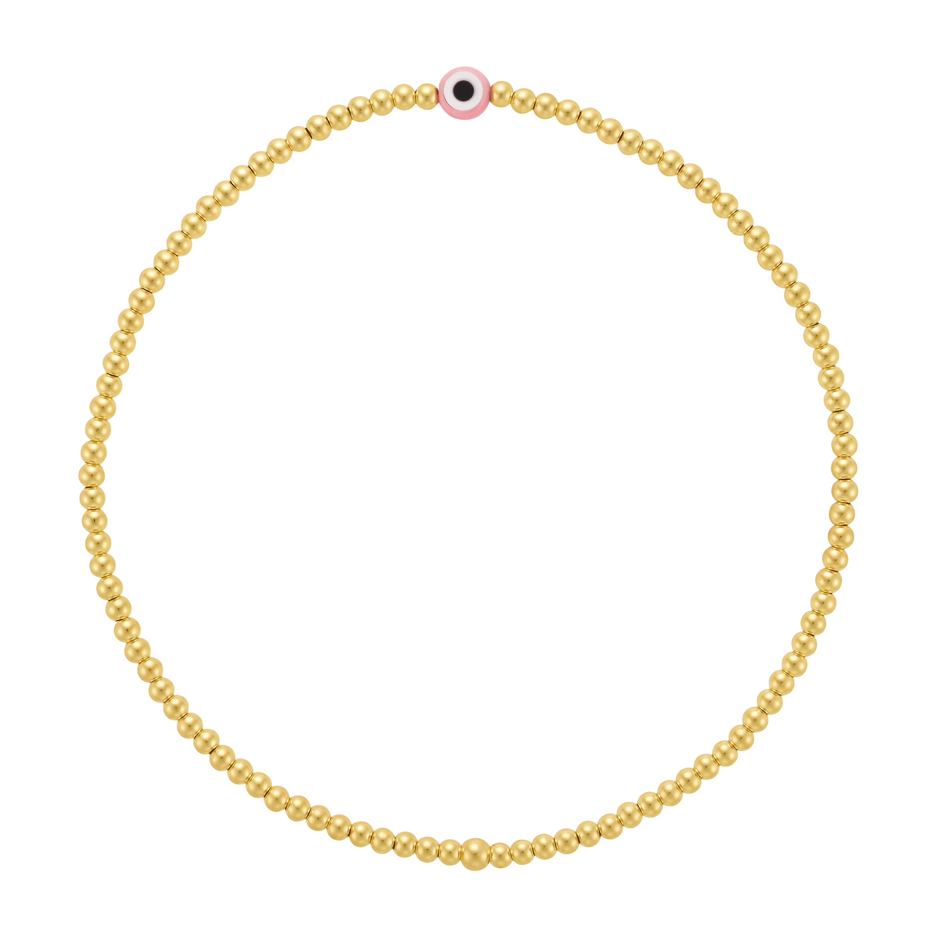 Bead Bracelet - Pink Evil Eye | LeahJessica Jewelry