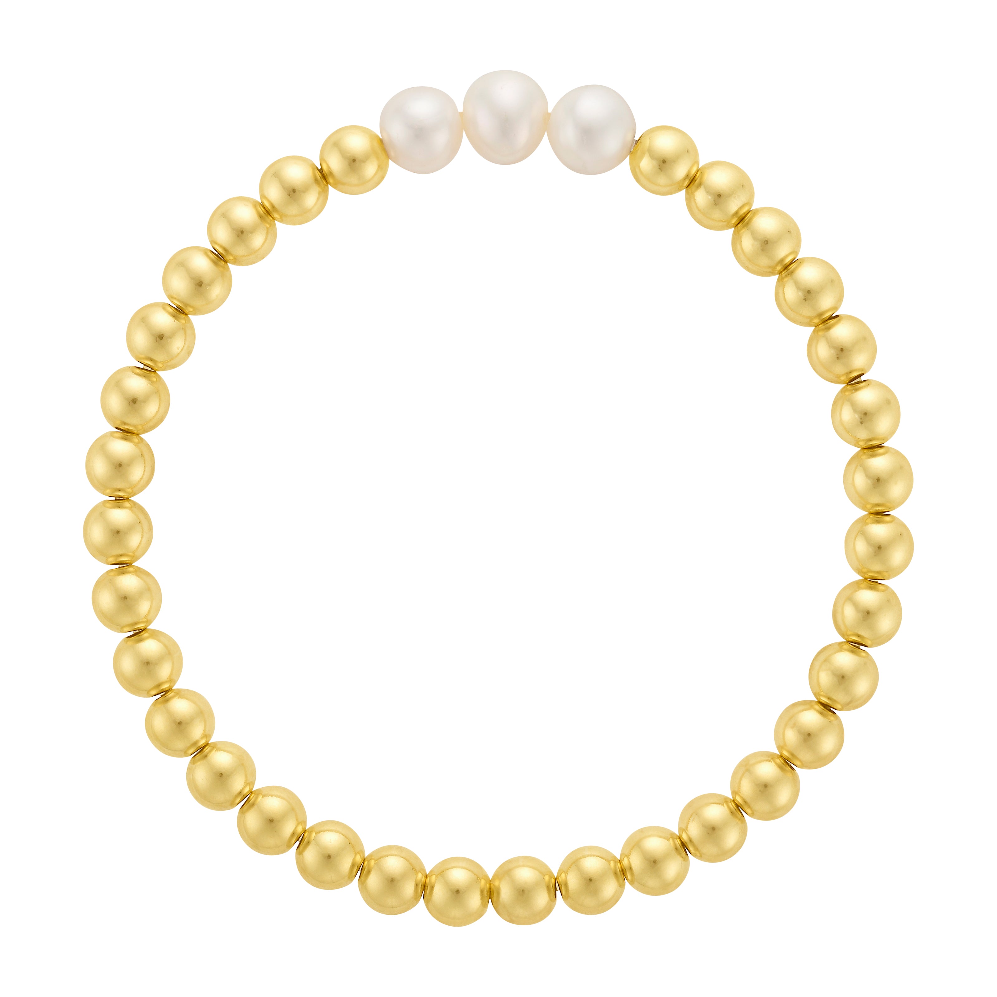 Bead Bracelet with 3 Freshwater Pearls | LeahJessica Jewelry