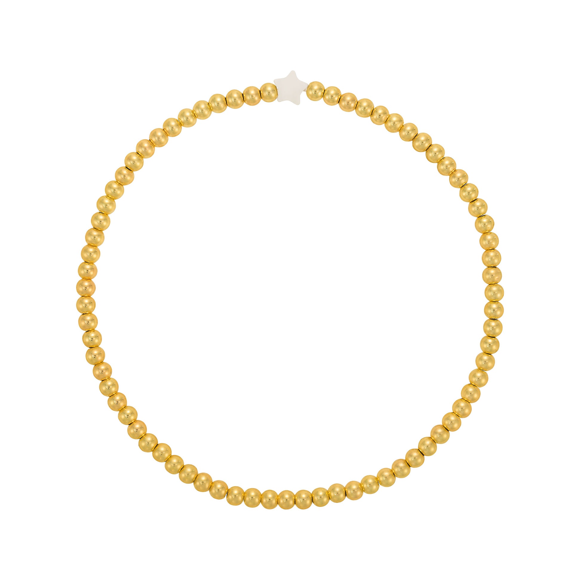 Gold Filled Bead Bracelet with Star