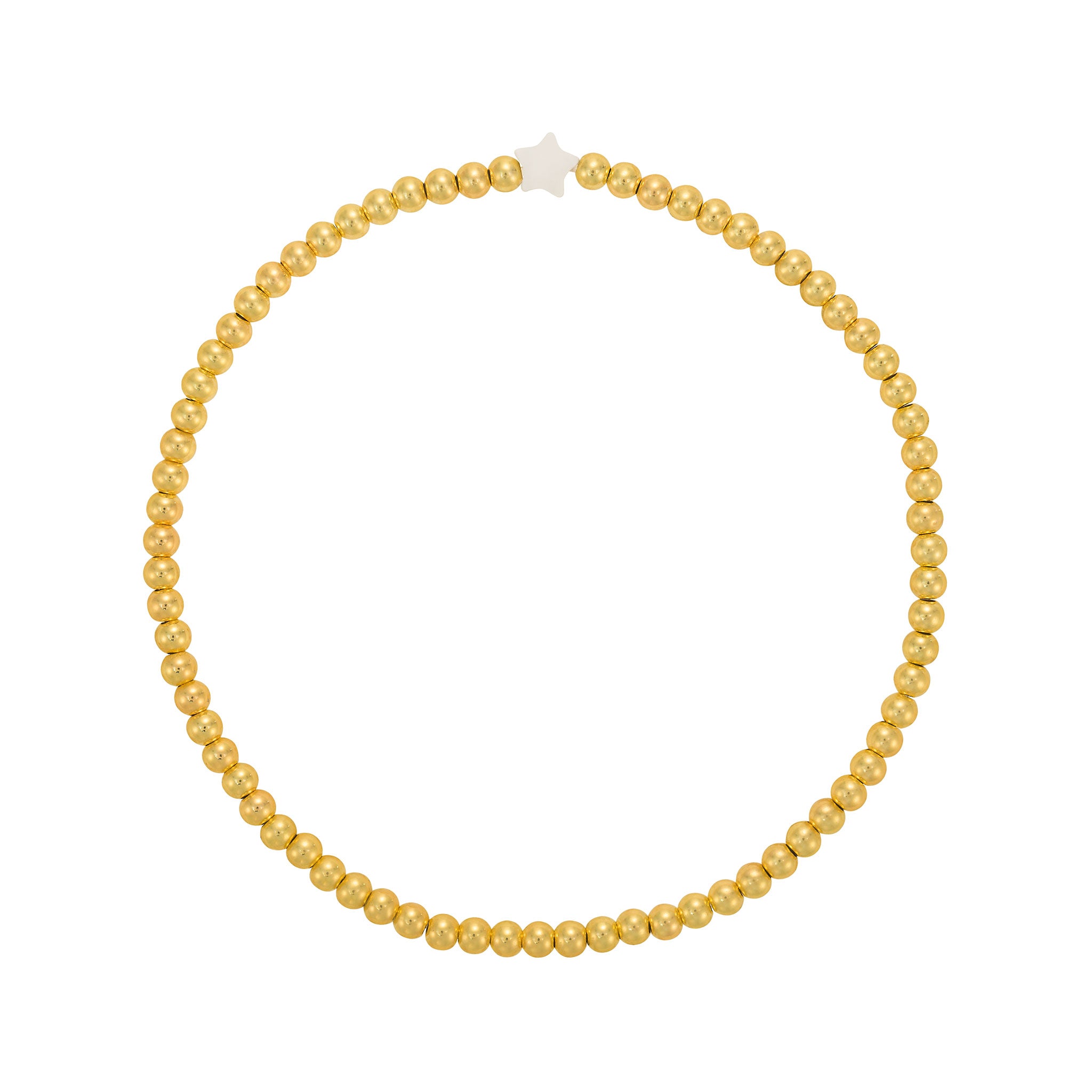Gold Filled Bead Bracelet with Star