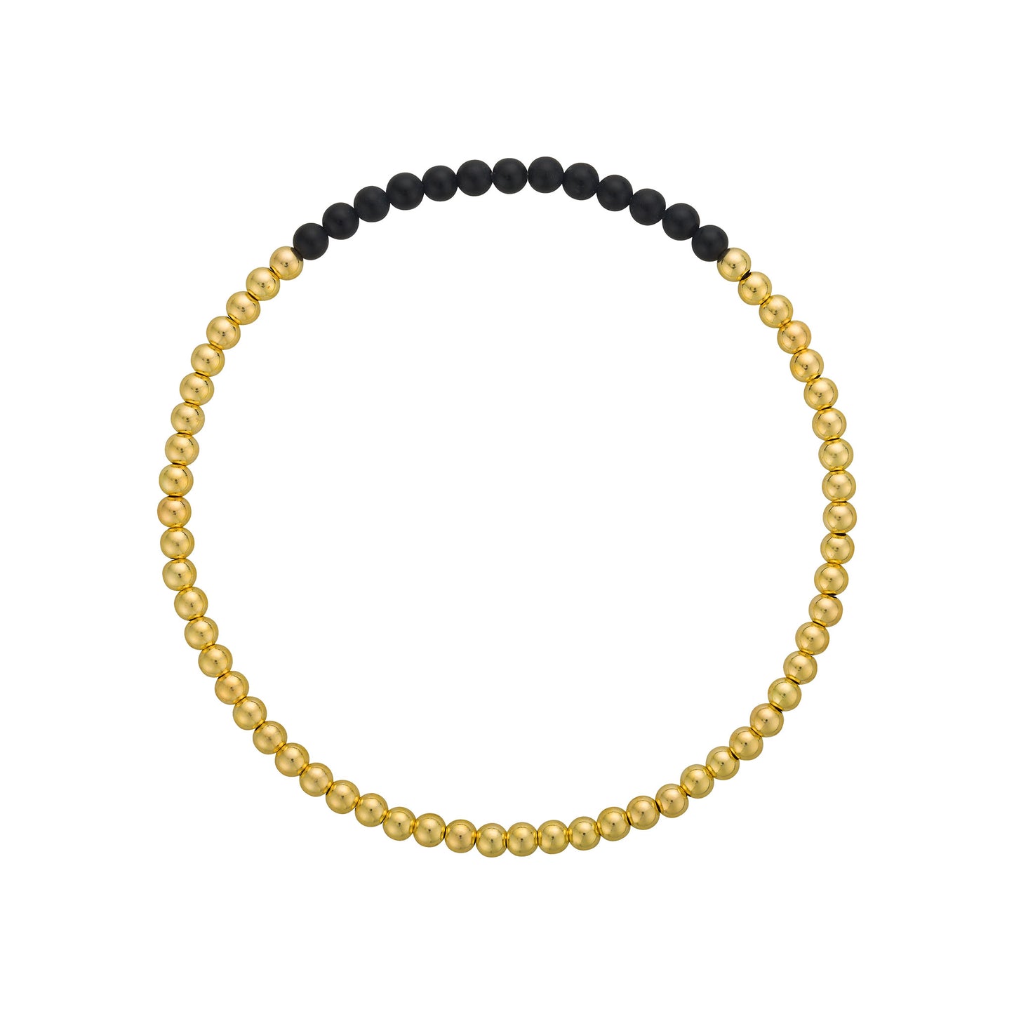 Black Onyx & Gold Bead Bracelet | LeahJessica Jewelry
