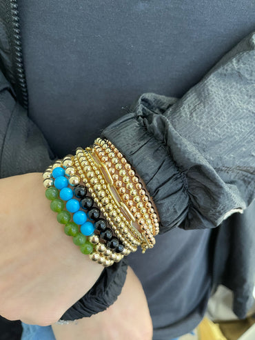 Turquoise & Bead Bracelet