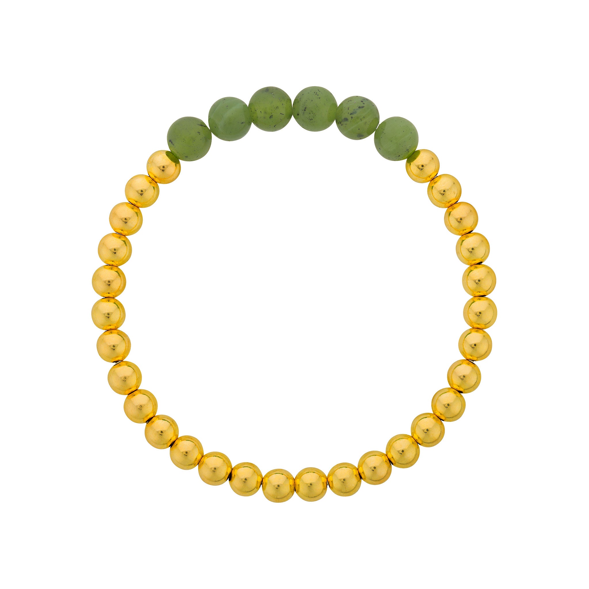 Gold and Jade Bead Bracelet | LeahJessica Jewelry 