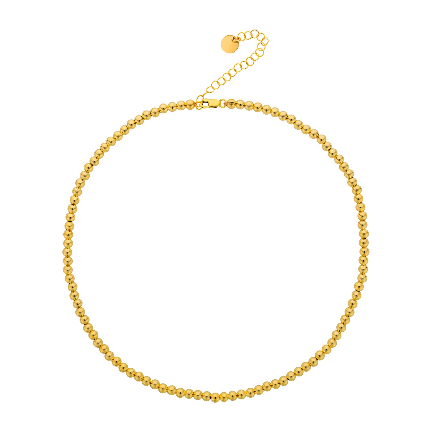 LJ 4mm Gold Filled Bead Necklace