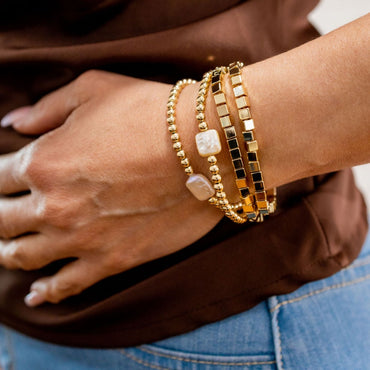 Square Bead Bracelet | LeahJessica Jewelry