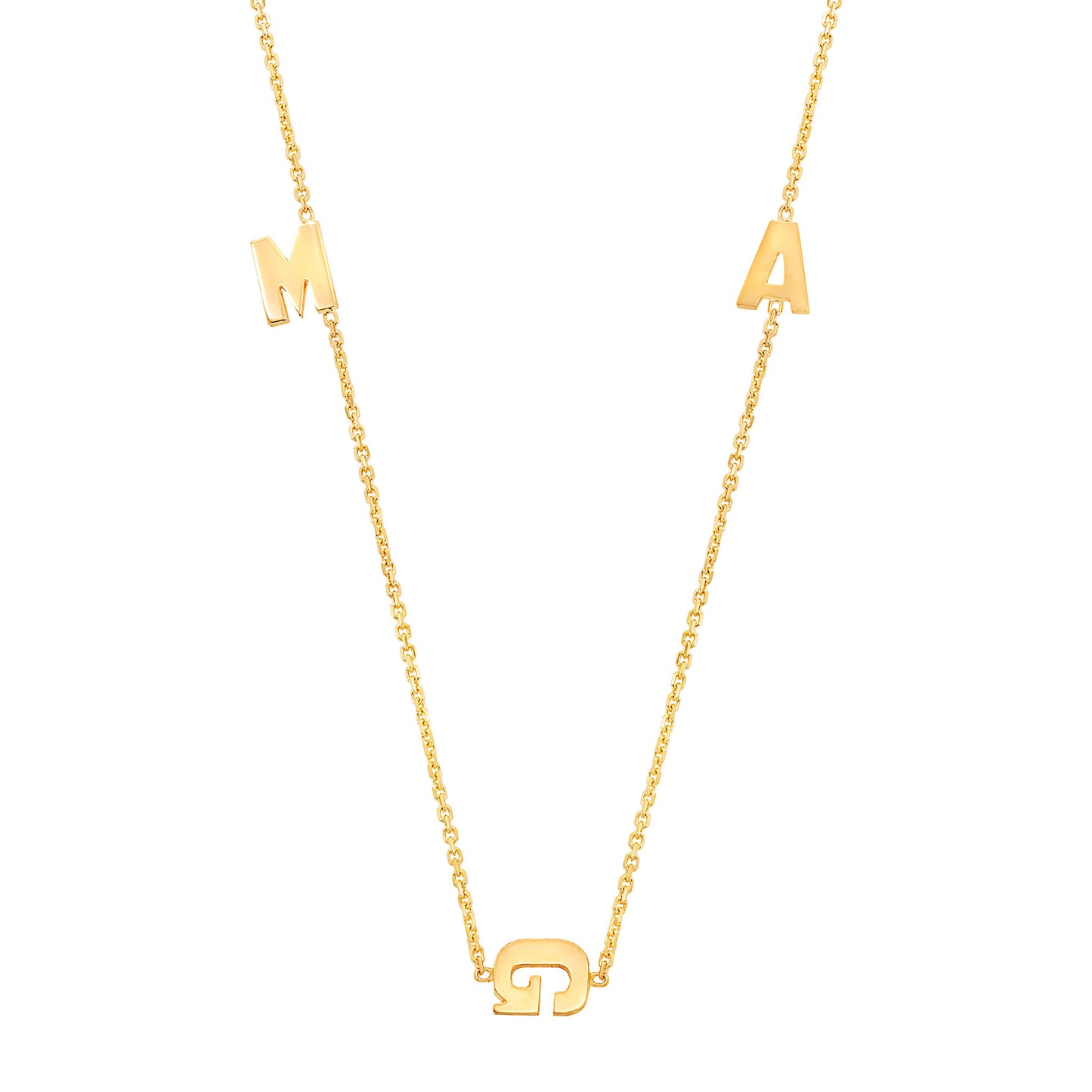 Hand Cut 3 Letter Necklace LeahJessica
