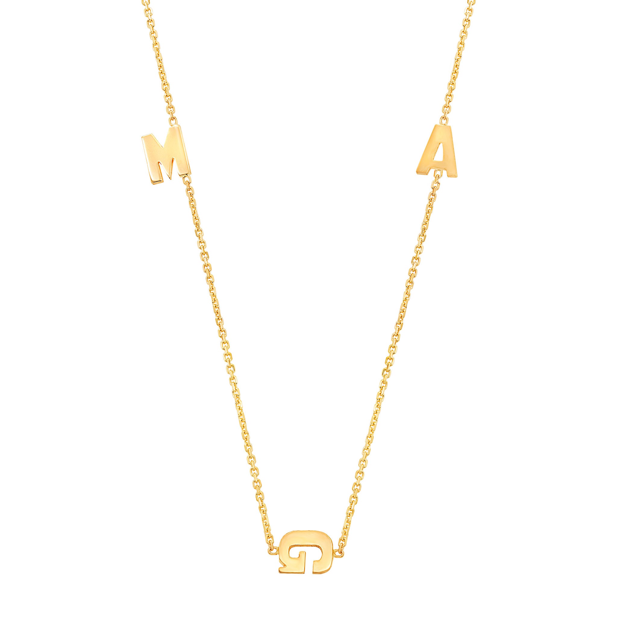 Hand Cut 3 Letter Necklace LeahJessica