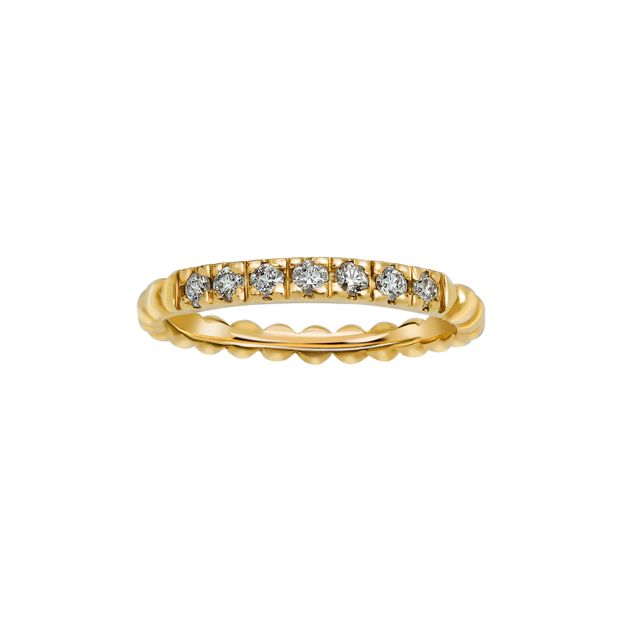 LeahJessica Jewelry Seven Diamonds Ball Stackable Ring