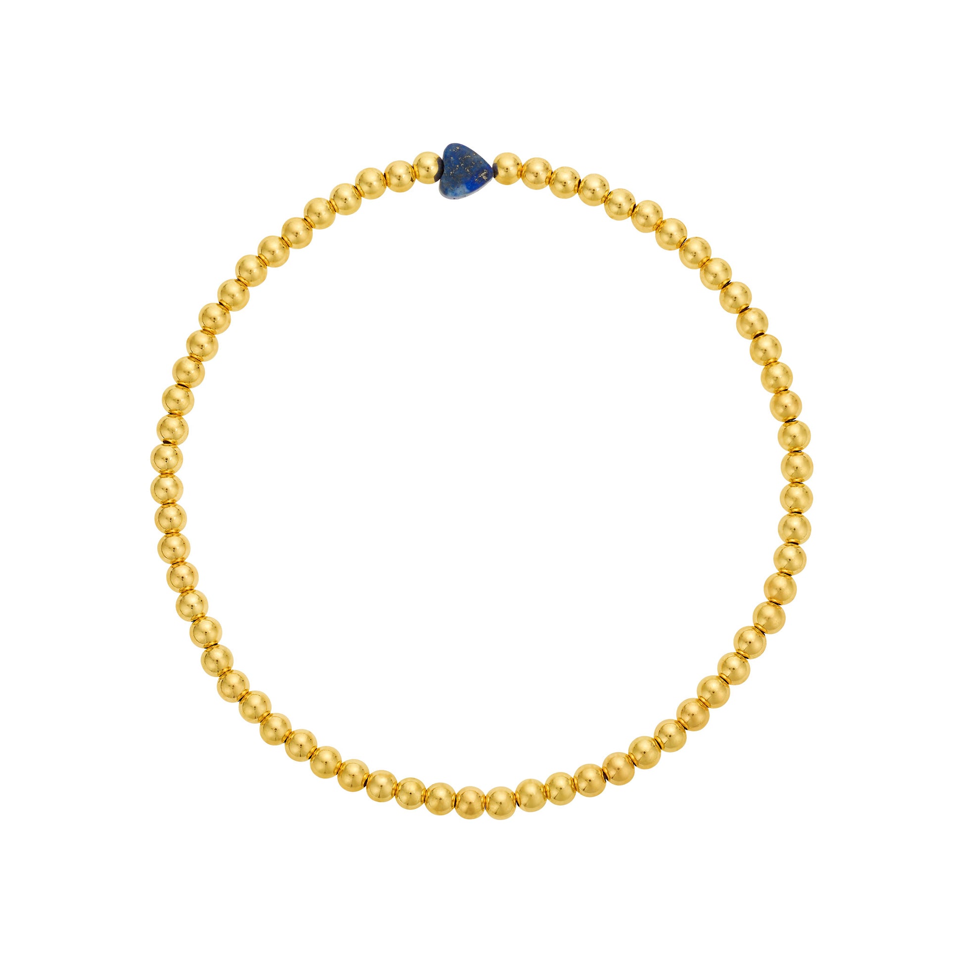 Bead Bracelet - Lapis Lazuli Heart | LeahJessica Jewelry