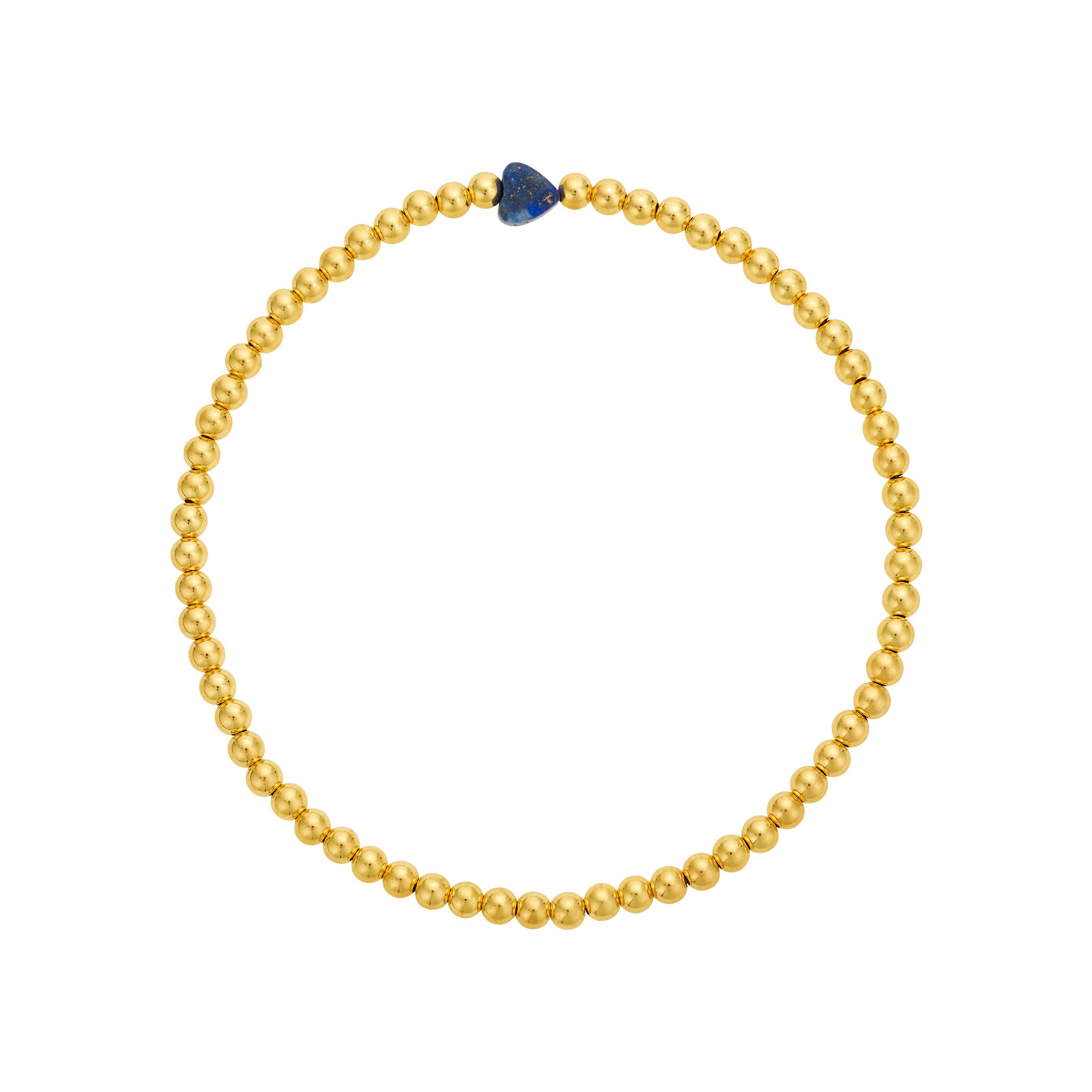Bead Bracelet - Lapis Lazuli Heart | LeahJessica Jewelry