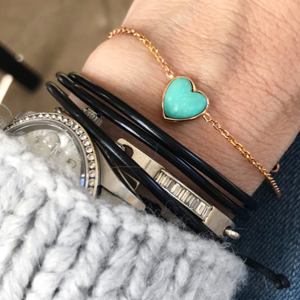 LeahJessica Turquoise Heart Bracelet