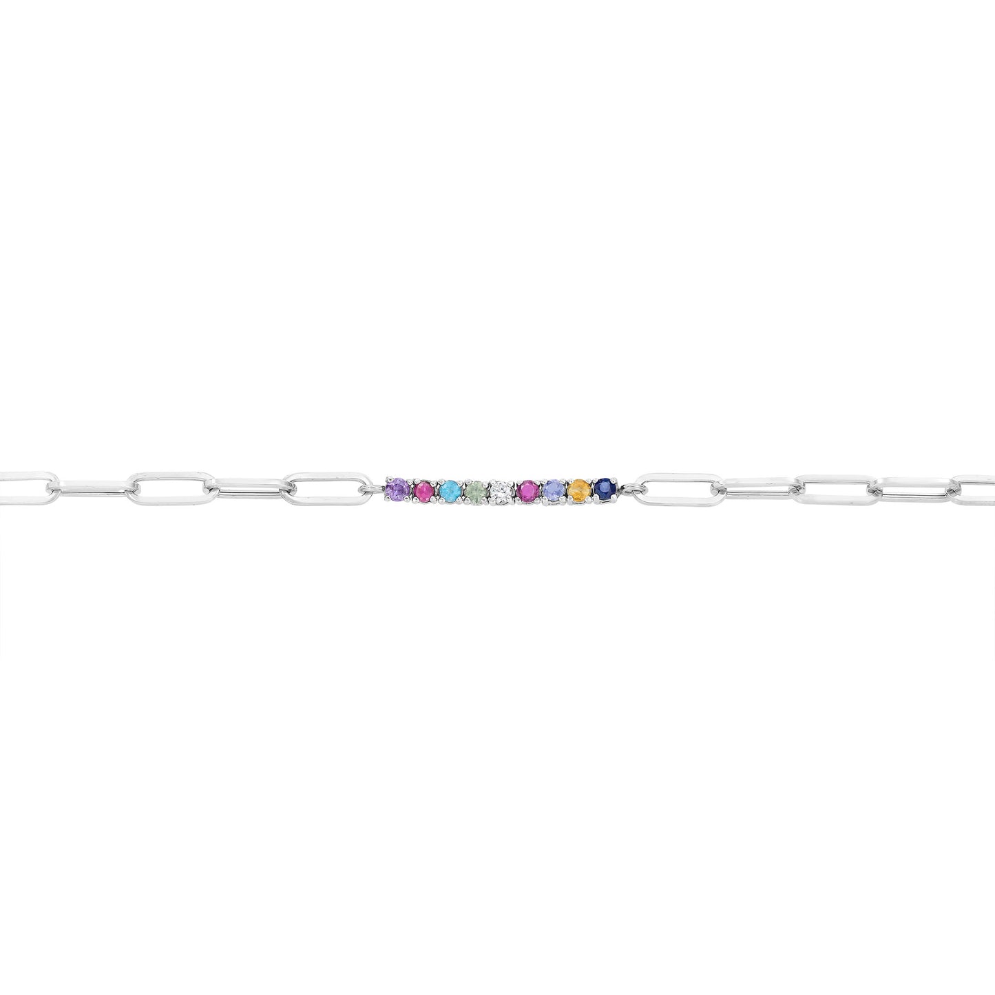 Link & Gemstone Bracelet| LeahJessica Jewelry
